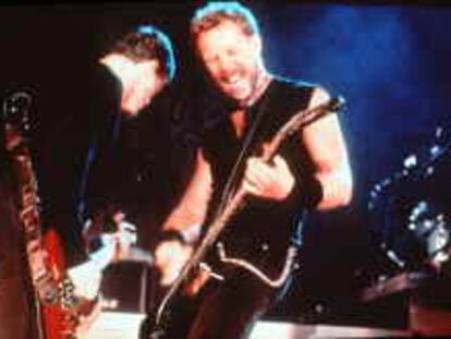 Metallica, grupo de música, hard rock, James Hetfield, Kirk Hammett, Lars Ulrich y Jason Newsted.  sin autor ni fecha real