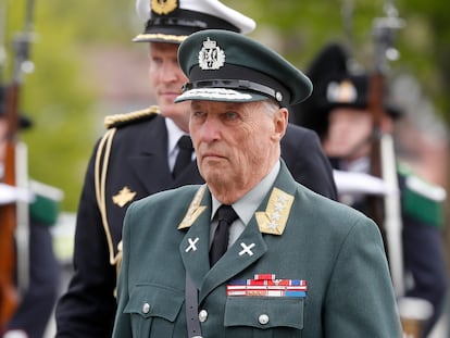 El rey Harald de Noruega, en mayo de 2020 en Akershus.