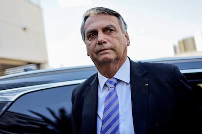 Jair Bolsonaro en la sede de la Policía Federal en Brasilia, Brasil, en octubre de 2023.