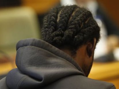 Lucien Egamba, durante el juicio celebrado en la Audiencia Provincial de Madrid.