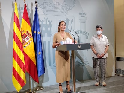 Transportation Minister Raquel Sánchez pictured in Barcelona on Wednesday.