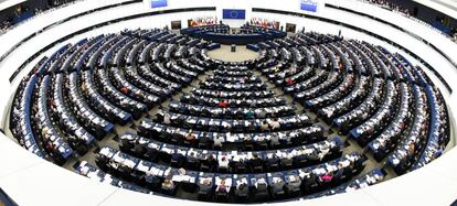 El Parlamento europeo de Estrasburgo, durante una votaci&oacute;n.