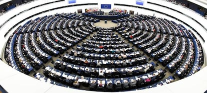El Parlamento europeo de Estrasburgo, durante una votación.