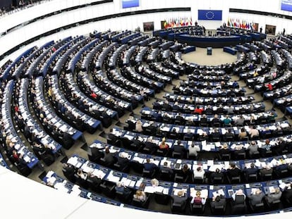 El Parlamento europeo de Estrasburgo, durante una votaci&oacute;n.