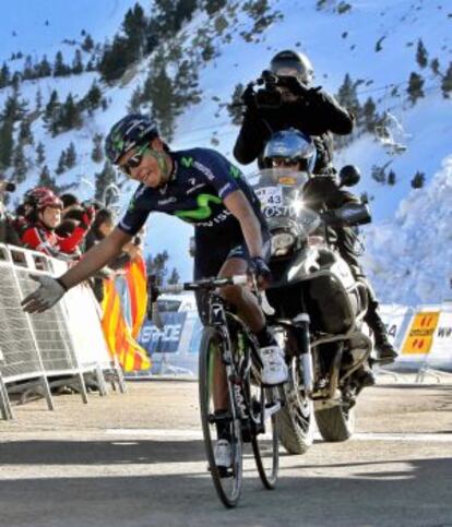 Nairo Quintana festeja su triunfo.