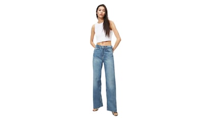 Pantalón vaquero ancho wide leg para mujer de H&M