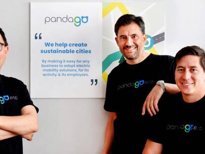 Francisco Acosta, Andrés Soler y Mariano Galán, fundadores de PandaGo.