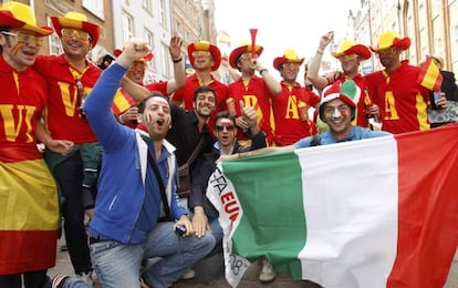 Aficionados de España e Italia en Gdansk.