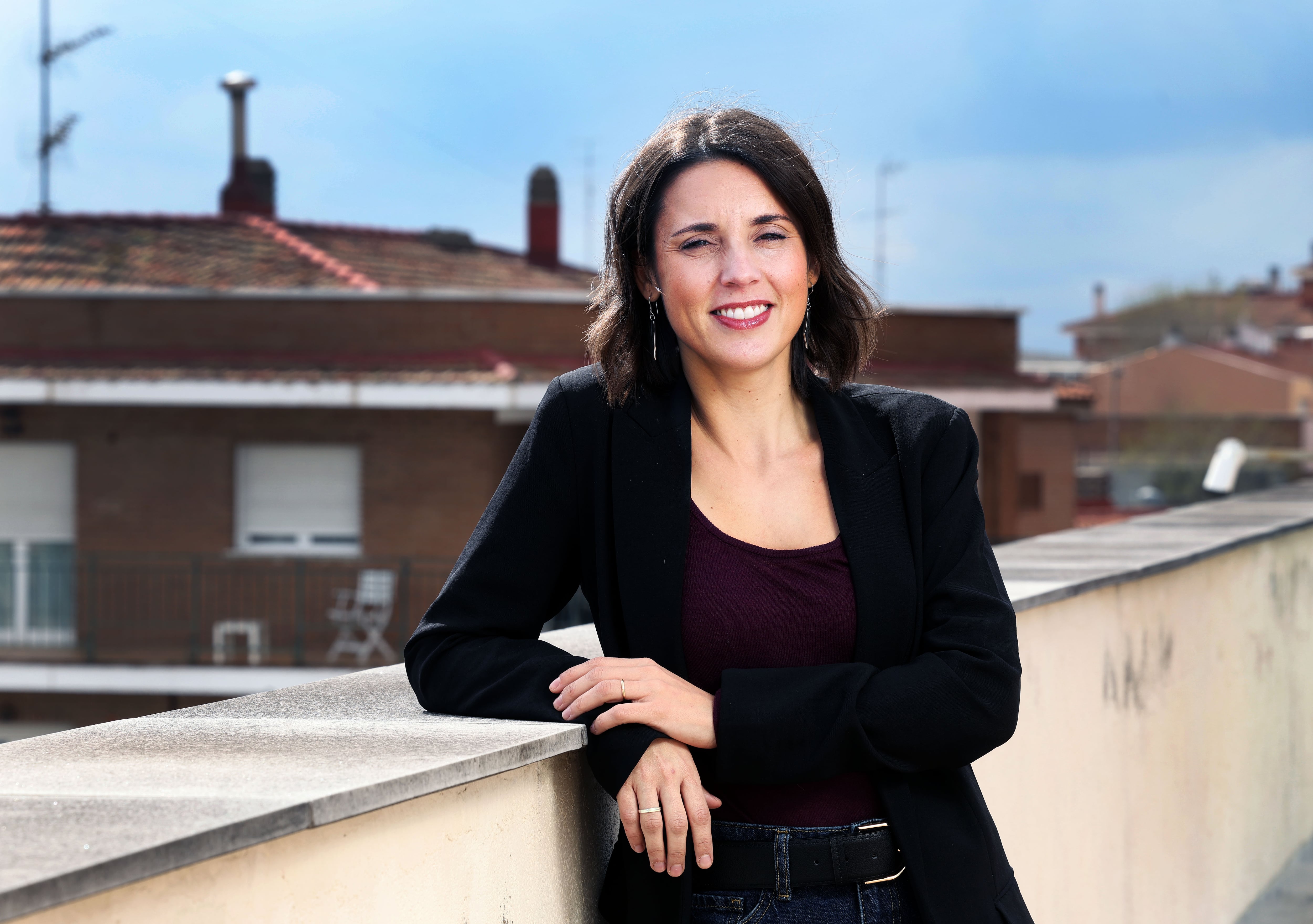 Irene Montero, eurodiputada de Podemos, en la sede de la organización en Madrid. 