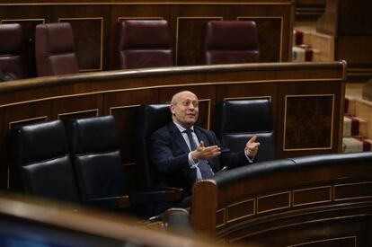 El ministro de Educaci&oacute;n, Jos&eacute; Ignacio Wert, en la sesi&oacute;n de control  en el Congreso del pasado d&iacute;a 27. 