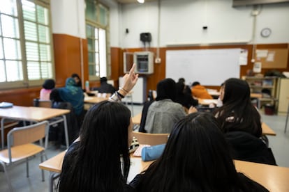 Alumnos en el aula el 19 de diciembre de 2023.