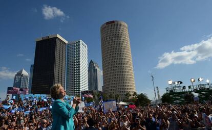 Hillary Clinton el miércoles en Tampa, Florida.