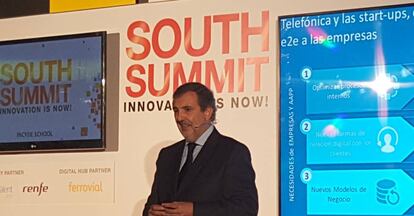 El presidente de Telefónica España, Luis Miguel Gilpérez, durante su intervención en el South Summit 2016.