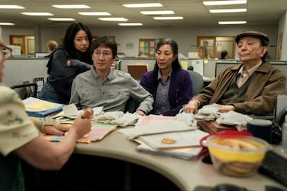 The Wang family, catching up on their taxes. 