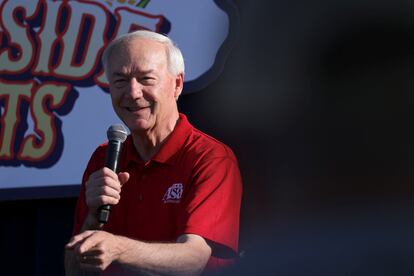 Asa Hutchinson, at a campaign event in Des Moines, Iowa, last week.