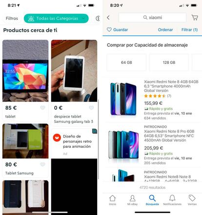 eBay y Wallapop, dos opciones para vender los regalos de Navidad.