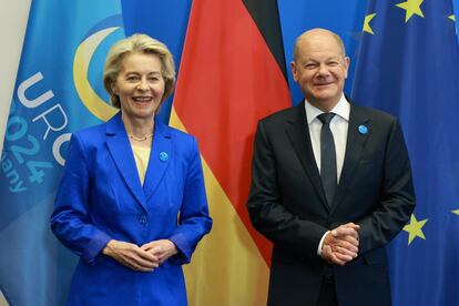 Ursula von der Leyen y Olaf Scholz