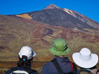 La mole del volc&aacute;n, en el parque nacional del Teide.