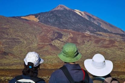 La mole del volcán, en el parque nacional del Teide.