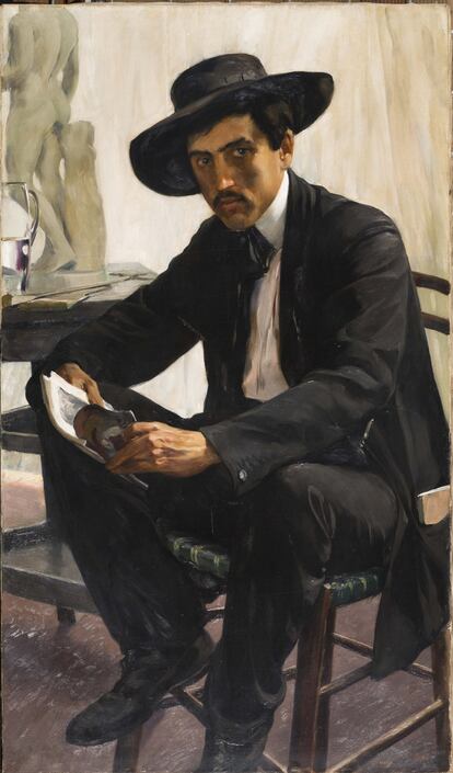 'L'estudiant', retrat del pintor Saturnino Herrán, realitzat per Fabrés el 1908.