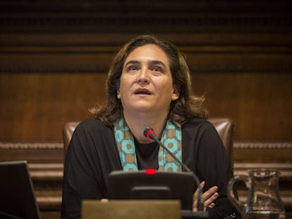 Ada Colau en el pleno del Ayuntamiento del 30 de septiembre.