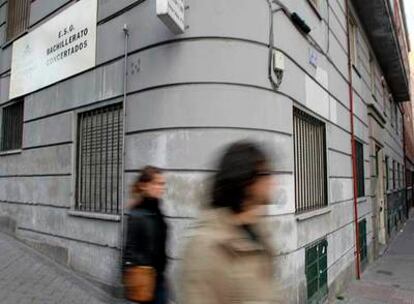Colegio público Covadonga en Madrid, del que ayer había más de 2.700 mensajes en la <i>web.</i>