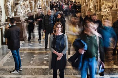 Barbara Jatta, directora de los Museos Vaticanos, hace dos semanas.