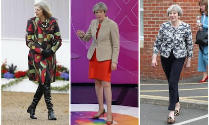 Theresa May marca estilo con sus zapatos.