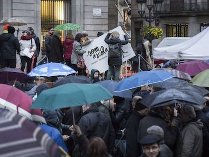 Acte en defensa de la immersió lingüística, a Barcelona.