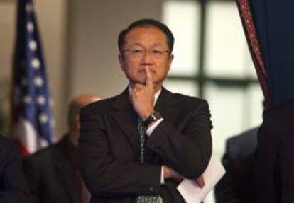 El presidente del Banco Mundial, Jim Yong Kim asiste a la reunión anual de la Asociación de Cámaras de Comercio de EE.UU. en Latinoamérica celebrada en Washington, Estados Unidos.