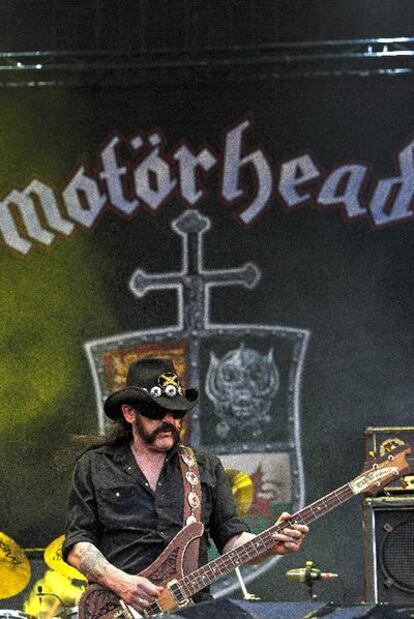 Lemmy, de Motörhead, en su actuación en Rock in Rio.