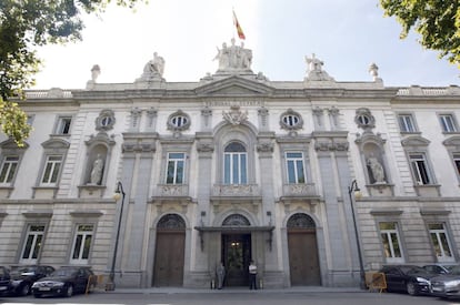 Fachada del Tribunal Supremo, en Madrid. 