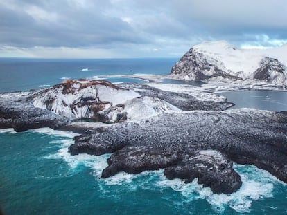 Candlemas Island, an uninhabited island in the South Sandwich Islands.