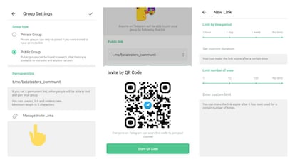 Telegram y los códigos QR.