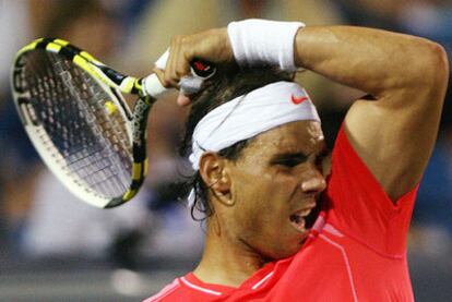 Rafael Nadal, durante su partido contra el chipriota Baghdatis.