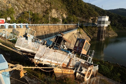 El embalse de Valle de Bravo, del sistema Cutzamala, que descendió hasta el 37% de su capacidad a principios de noviembre.