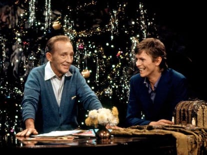 Bing Crosby y David Bowie, en el especial de Navidad de 1977.