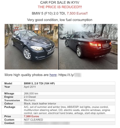 A screenshot of the sales flyer for a BMW that Cloaked Ursa used to try to infiltrate NATO embassies.