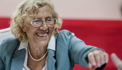 Manuela Carmena antes de su participación en el Foro ABC de este miércoles.