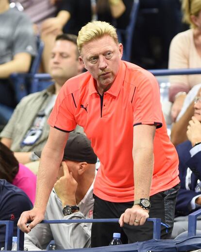 NEW YORK, NY - SEPTEMBER 06: Boris Becker attends day 7 of the 2015 US Open at USTA Billie Jean King National Tennis Center on September 6, 2015 in New York City. (Photo by Uri Schanker/GC Images)