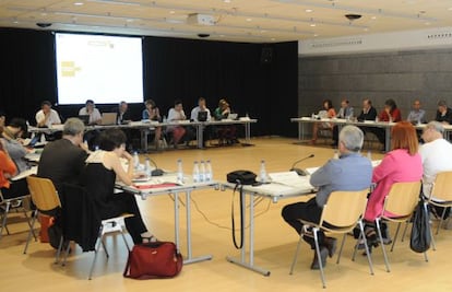 El pleno del Consejo Vasco de la Cultura, ayer, en la sesión celebrada en el Artium, en Vitoria.
 
