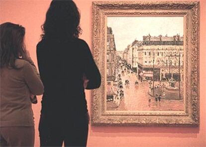 El cuadro de Pissarro <i>Rue Saint Honoré,</i> que se encuentra en el Museo Thyssen-Bornemisza.