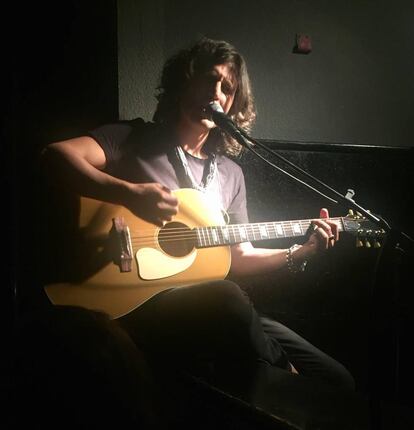 Rulo en el concierto de ayer en Madrid.