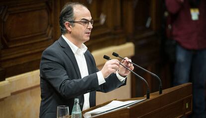 Jordi Turull, en una sesión en el Parlamento .