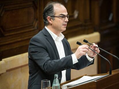 Jordi Turull, en una sessi&oacute; al Parlament.