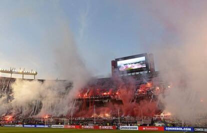 El recibimiento de River, un show de imágen y sonido.