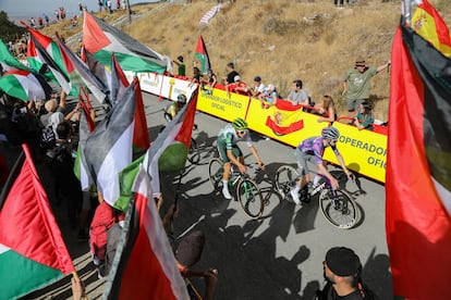 Protestas por Palestina en La Vuelta