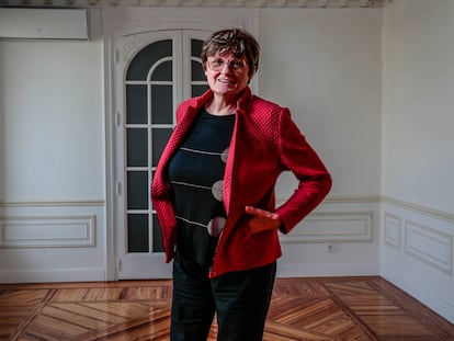 La bióloga molecular Katalin Karikó, antes de la entrevista, el 17 de mayo en Madrid.