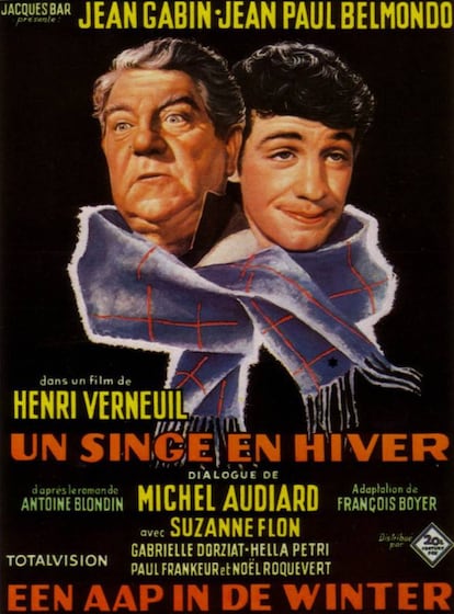 'Un mono en invierno' (Henri Verneuil, 1962). Aficionado al boxeo, Jean-Paul Belmondo tenía su primer combate cinematográfico con todo un peso pesado del cine francés, Jean Gabin. Un encuentro en las alturas del que el joven actor no saldría mal parado, confirmando su talento como comediante al servicio de unos excelentes diálogos creados por Michel Audiard.