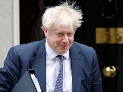 Boris Johnson, este miércoles, a la salida del 10 de Downing Street.